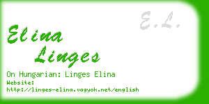 elina linges business card